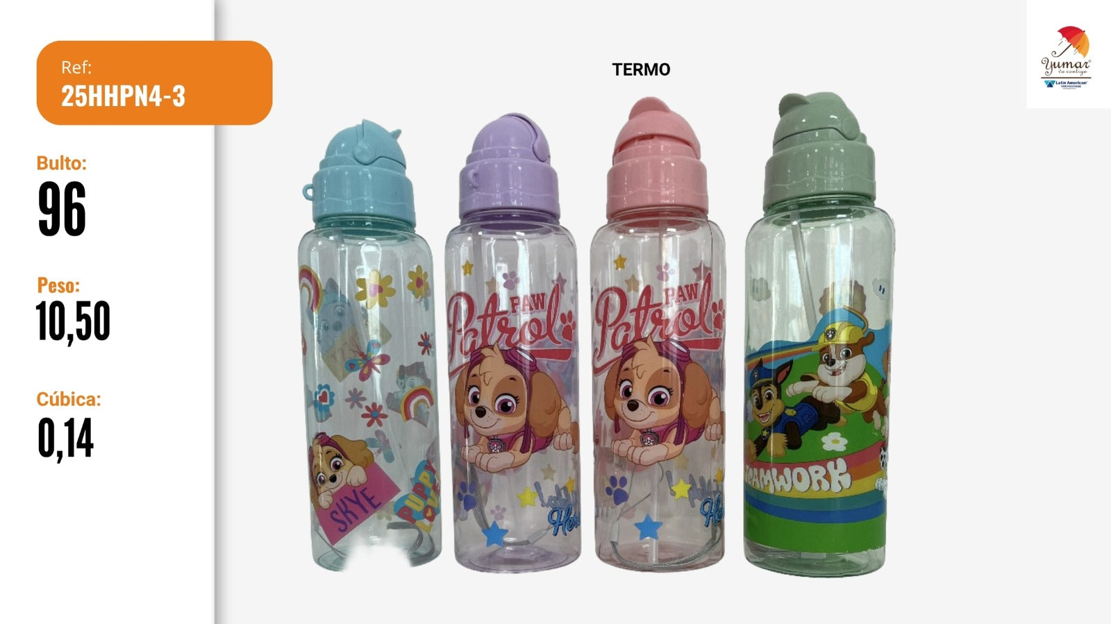 TERMO TRANSPARENTE PLASTICO