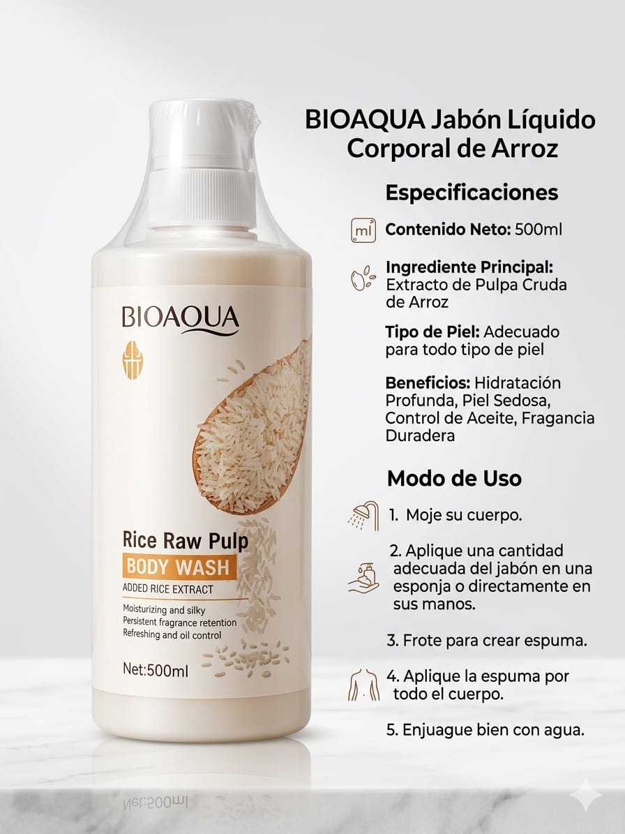 Gel corporal de arroz