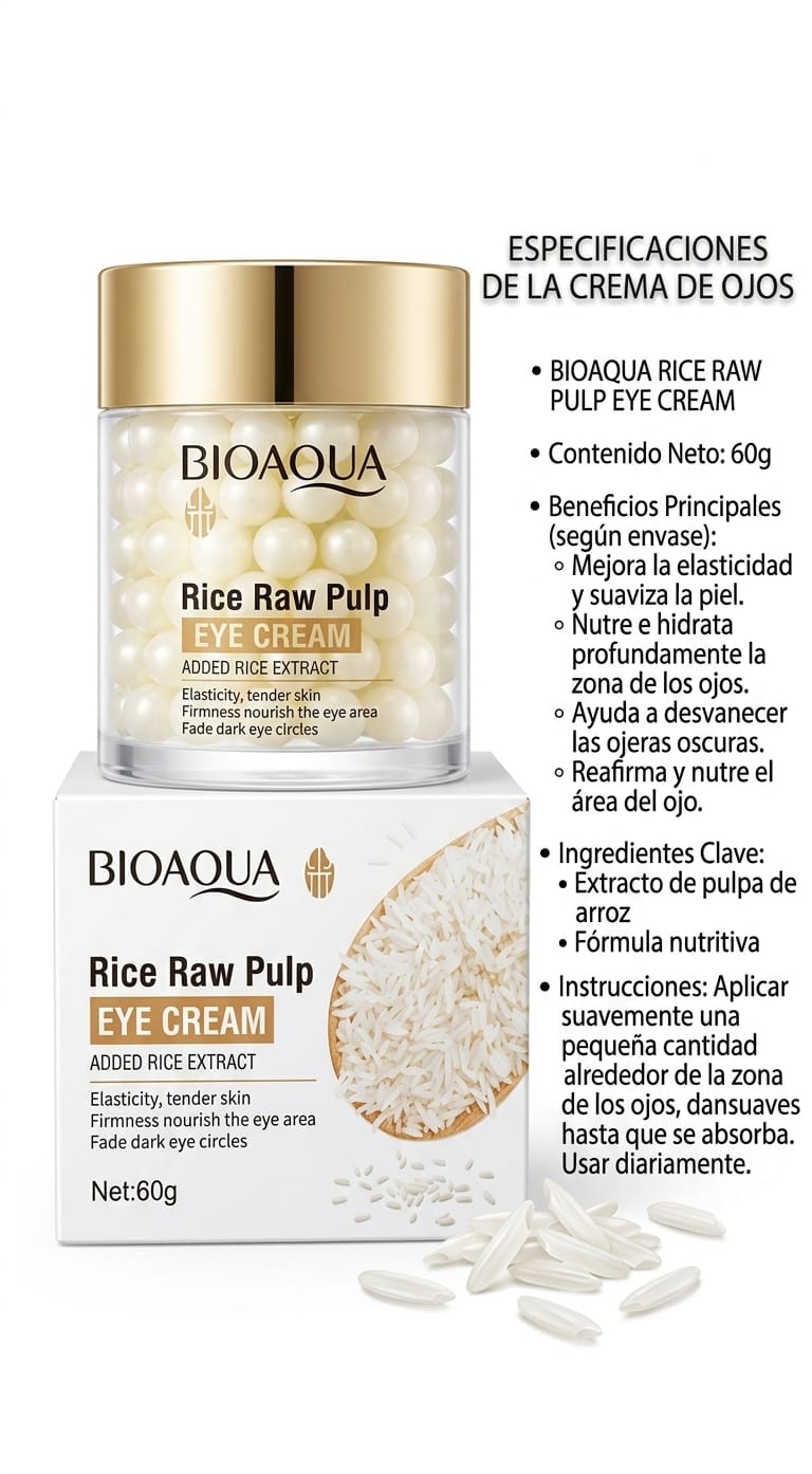 Extracto en crema para ojos de arroz