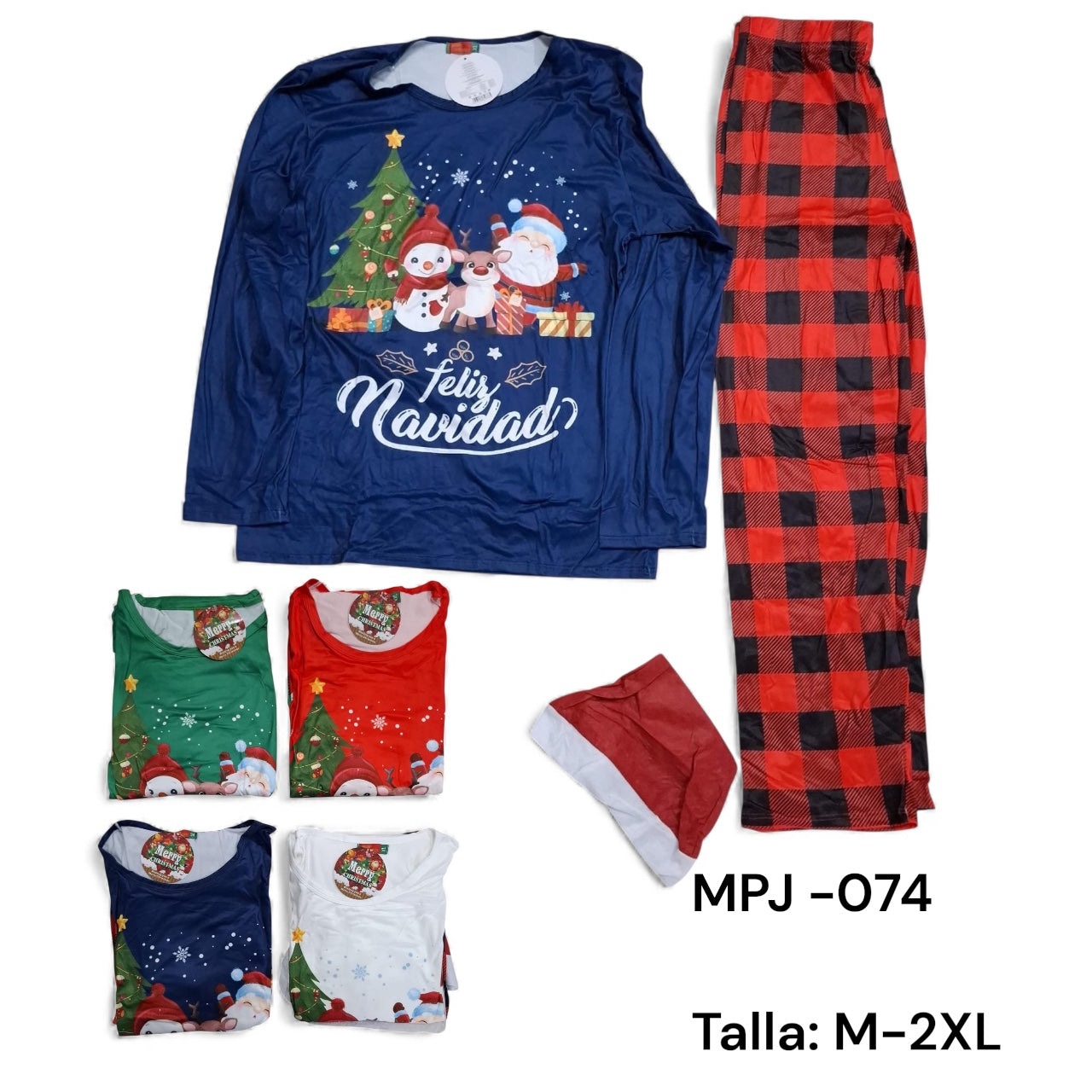 CONJUNTO DE PIJAMA NAVIDAD PARA ADULTO