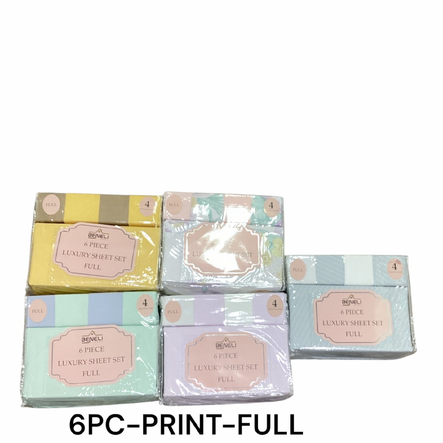 SABANAS P/CAMA /6PCS-PRINT-FULL