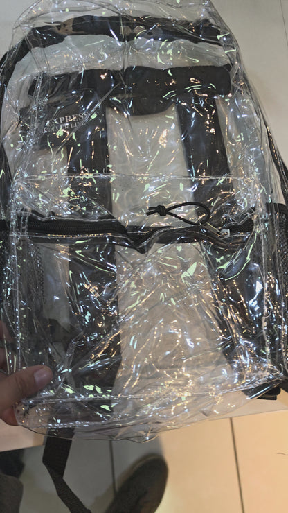 Mochila escolar transparente