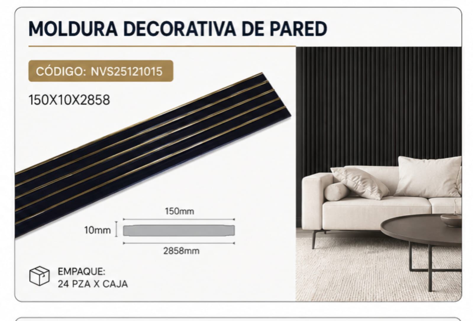 Moldura decorativa
