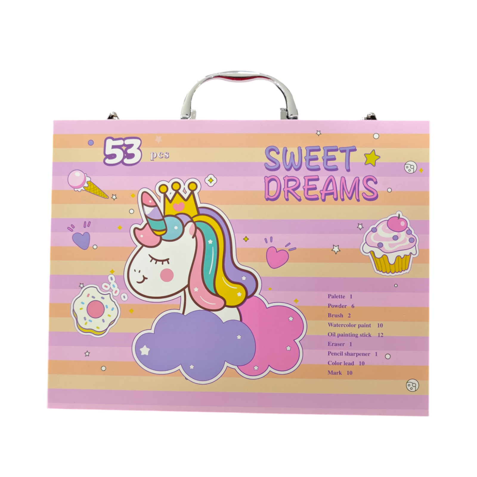 Set de arte escolar de unicornio