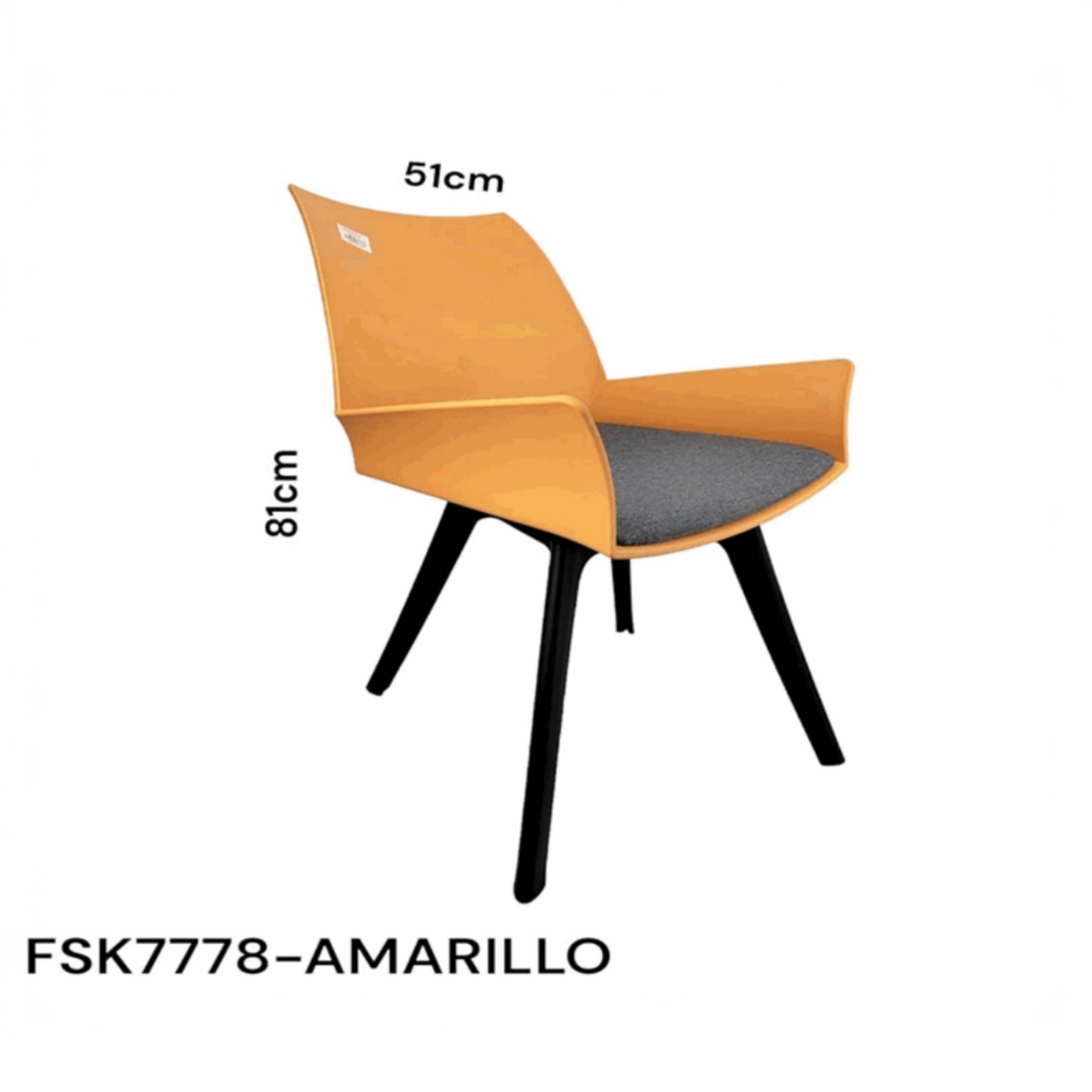 FSK7778-AMARILLO
SILLA GIRATORIA CLR  AMARILLO  
51*81CM