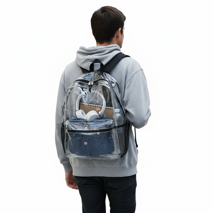 Mochila escolar transparente