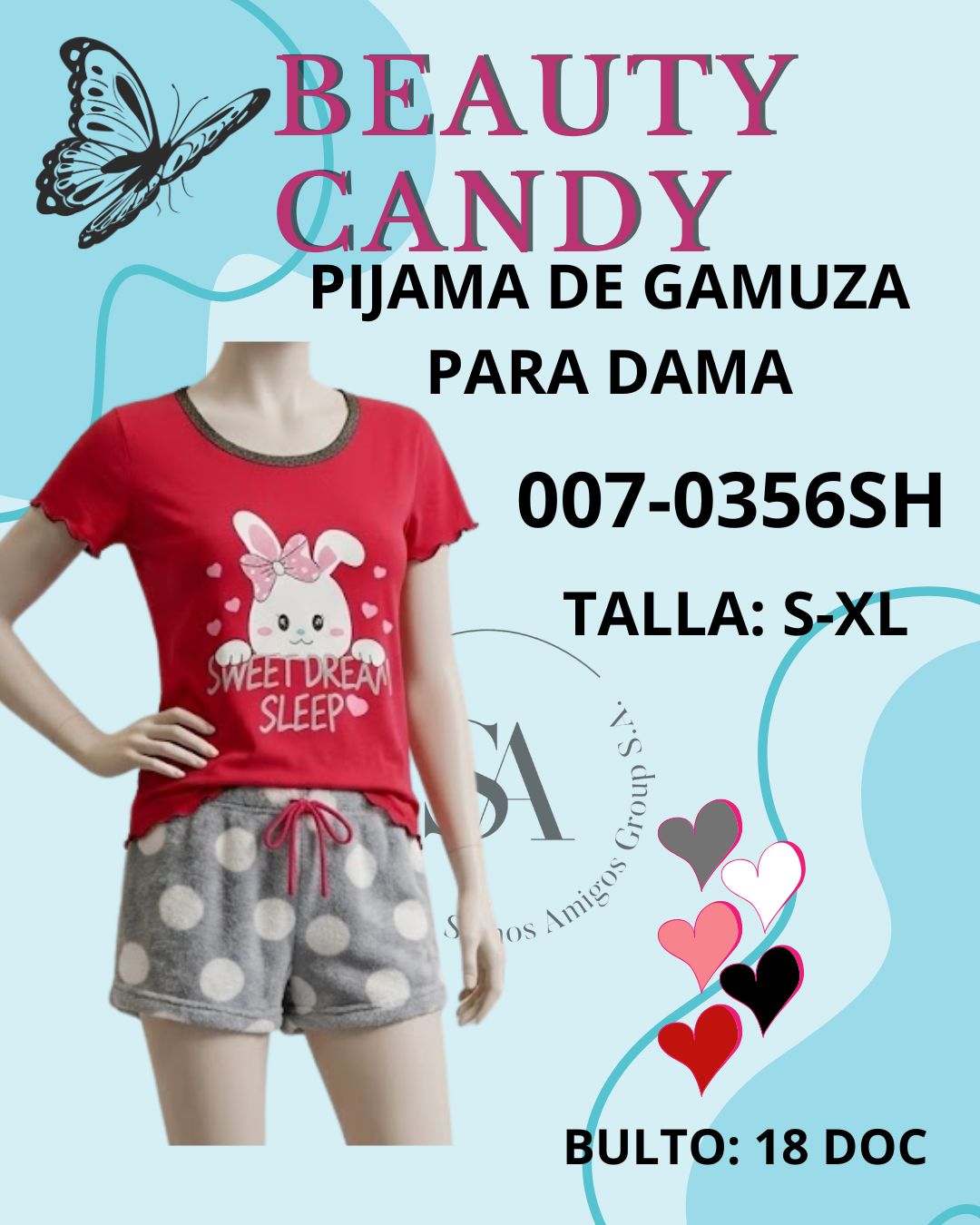 Pijama de gamuza| short