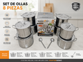 Olla de aluminio 8 PCS