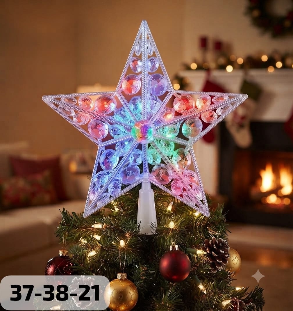 Estrella navideña multicolor