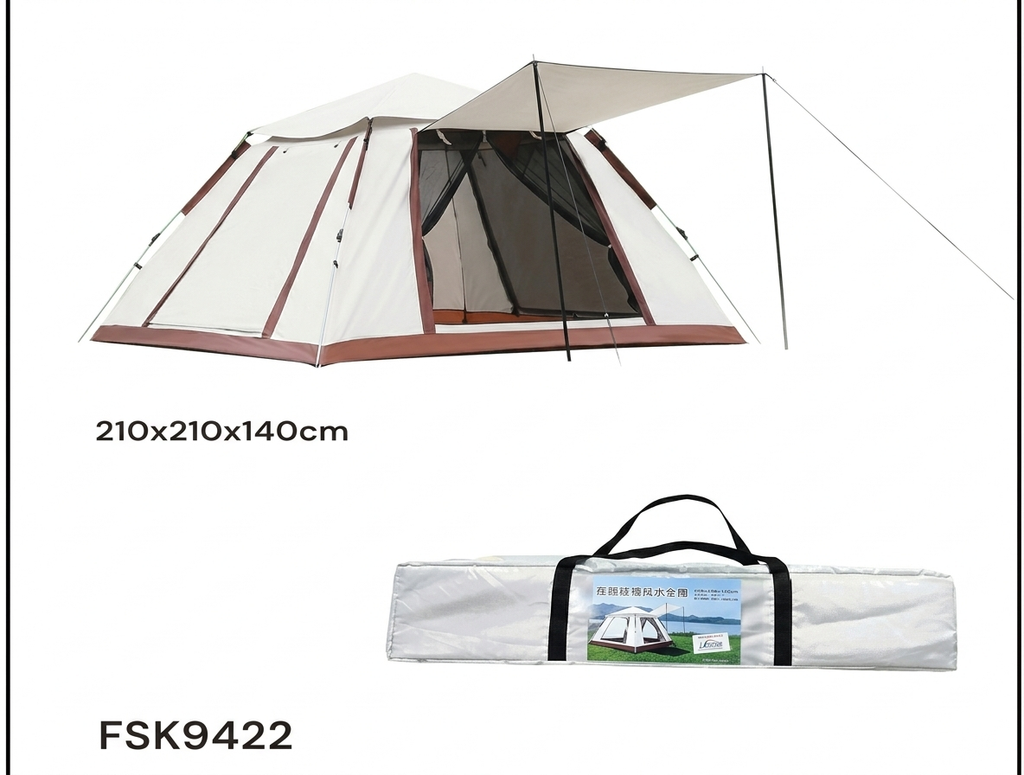 Tienda de acampar automática 4 personas 0040