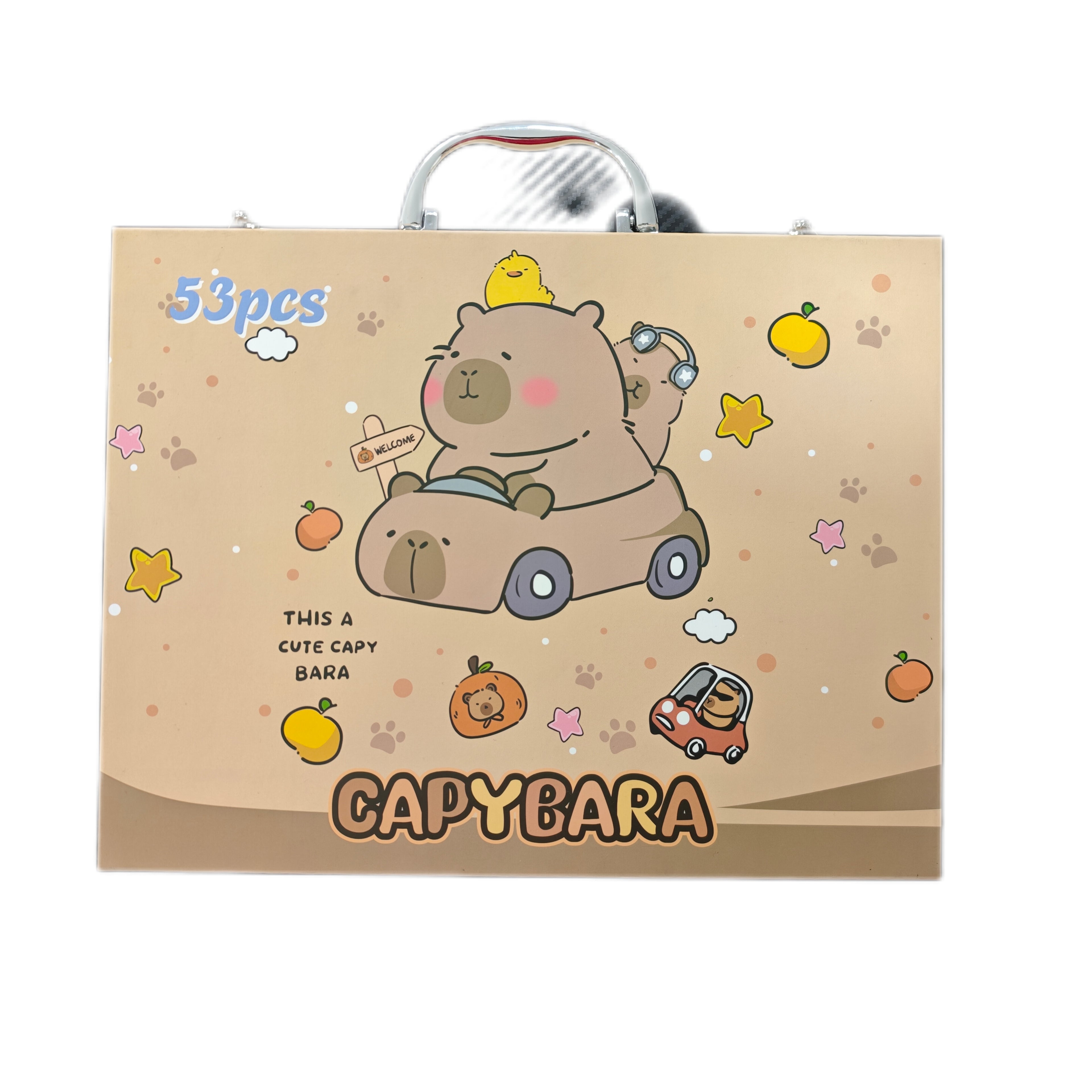 Set de arte tipo escolar de capybara