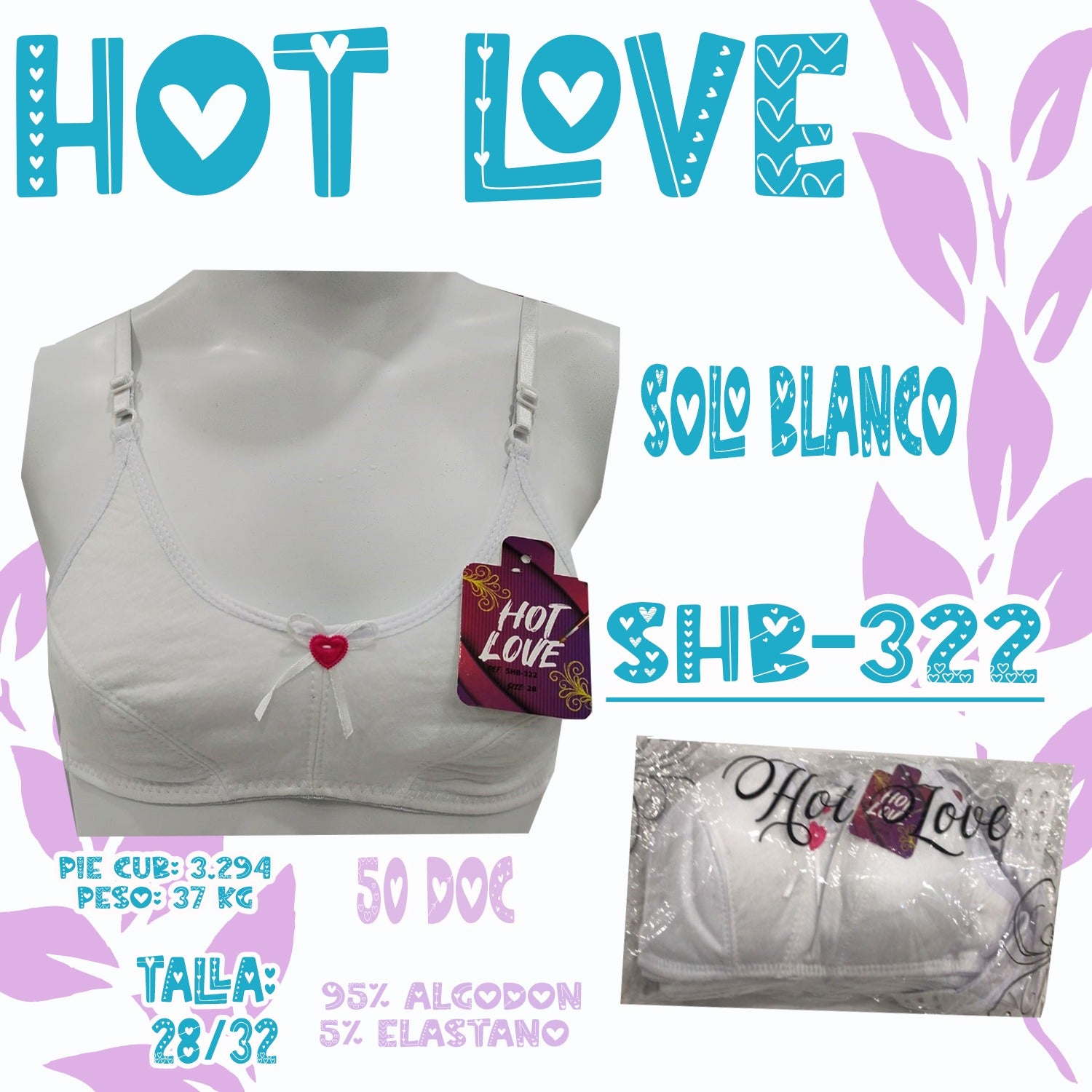 BRASSIERES P/ NIÑAS/SHB-322