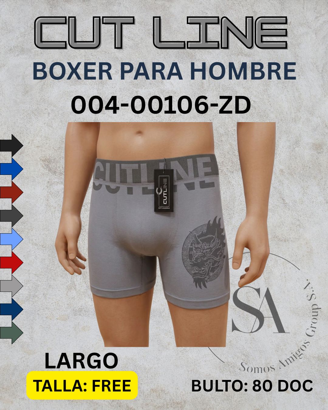 BOXER PIERNA LARGA PARA CABALLERO