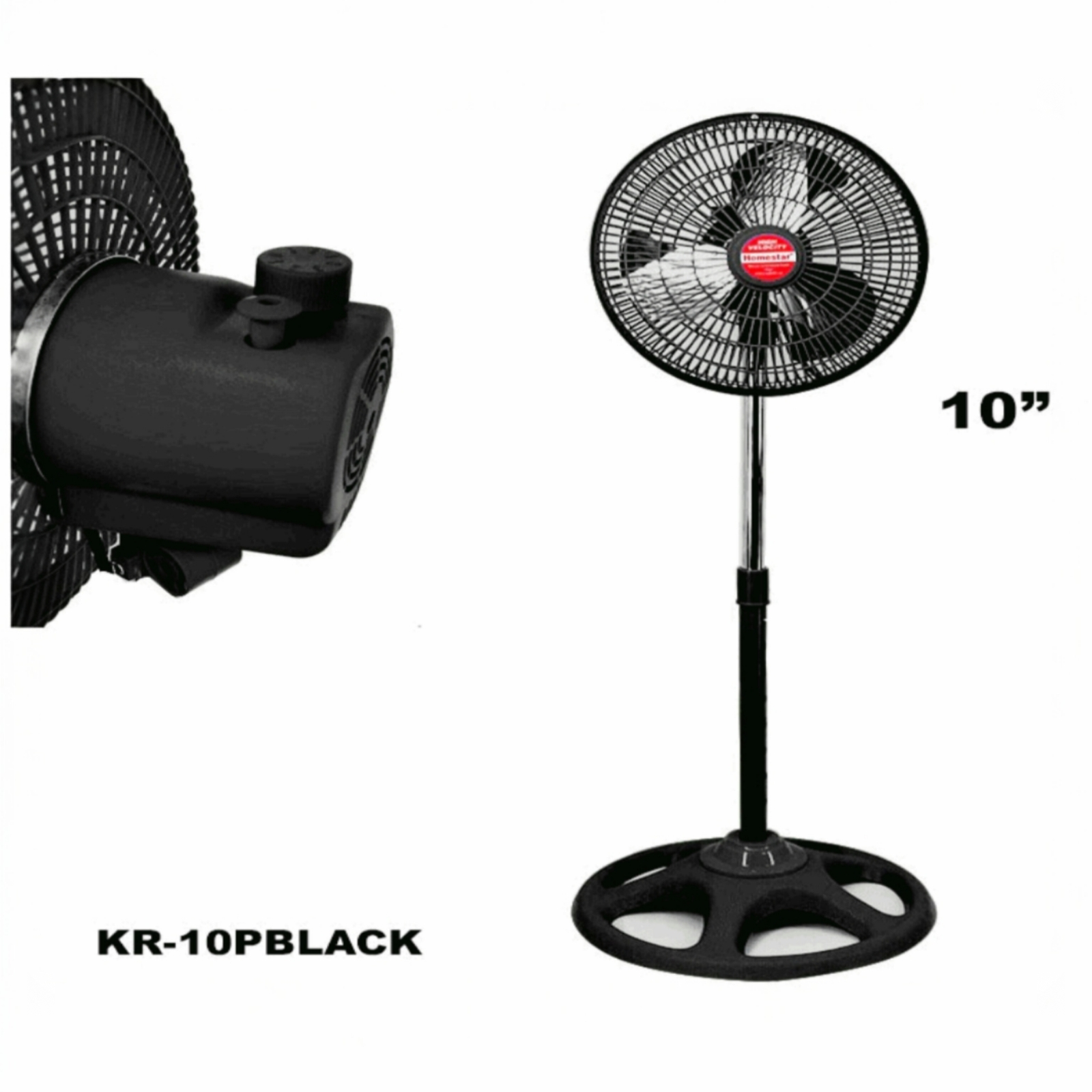 KR-10PBLACK
ABANICO 10"NEGRO 
(ASPA-METAL) 110V-120V