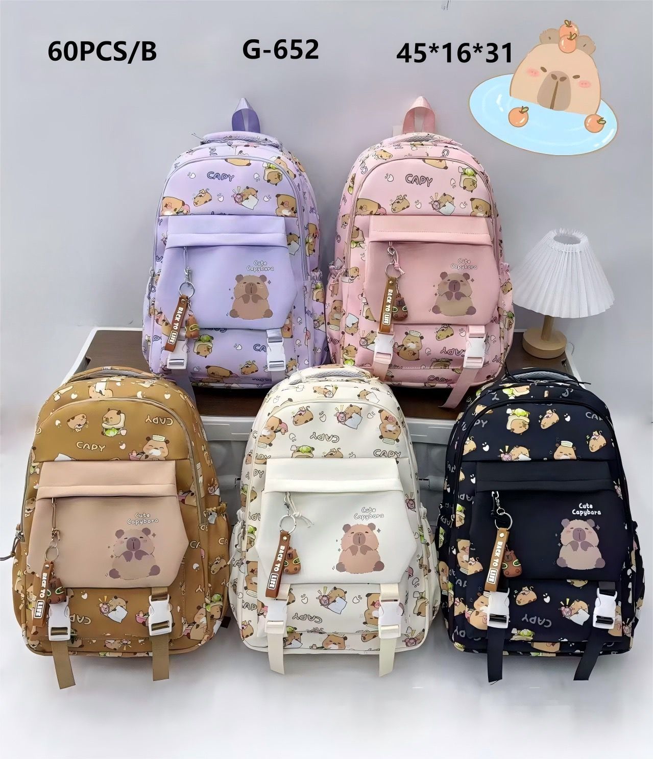 MOCHILA JUVENIL CAPYBARA