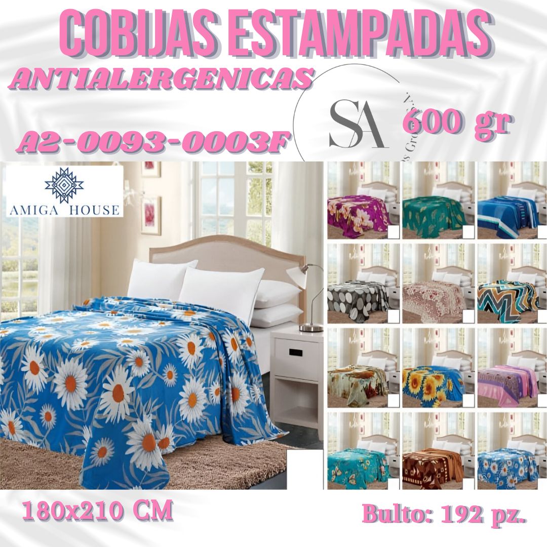 Cobija Estampada 180X210 600GSM