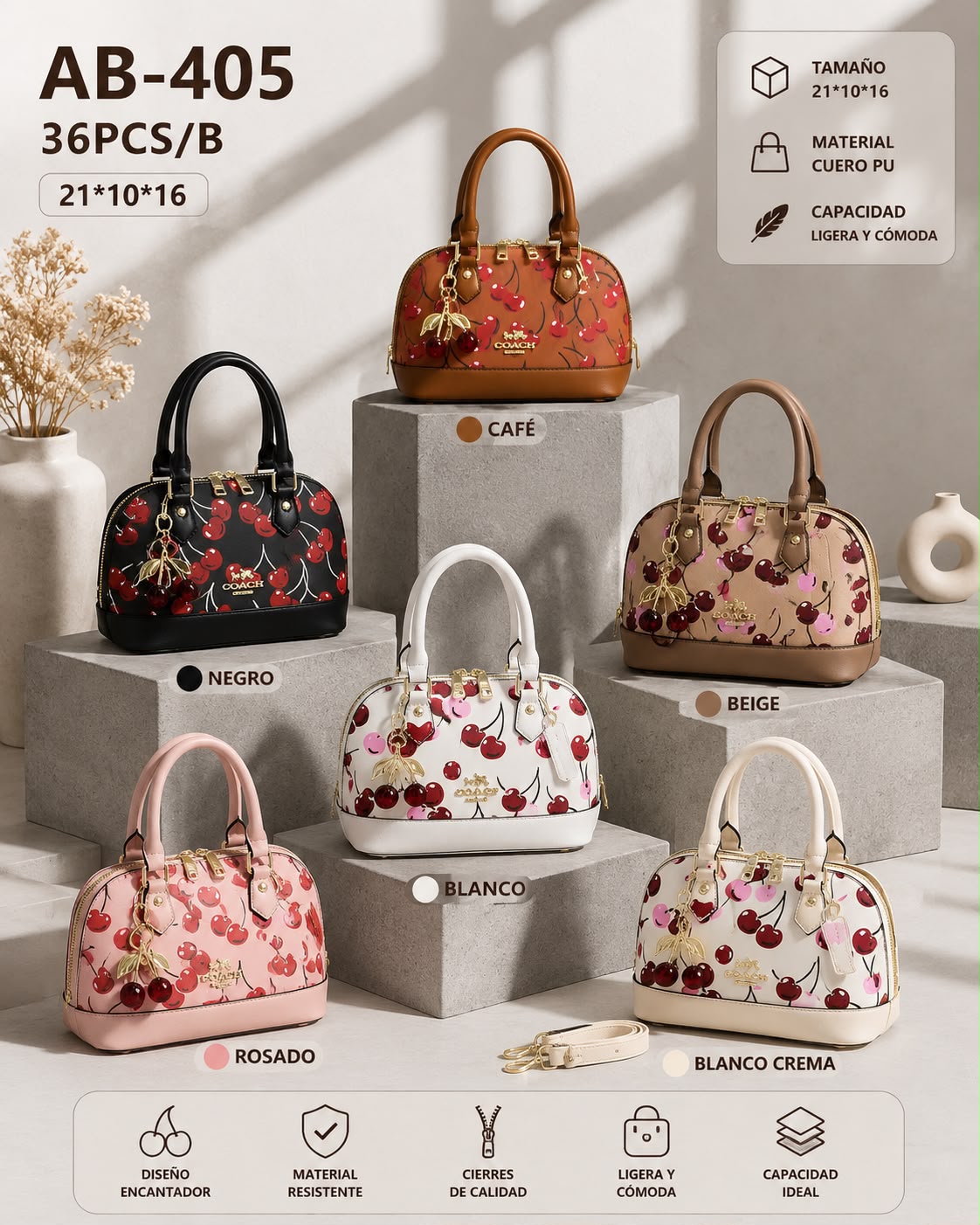 Cartera Coach estilo baúl