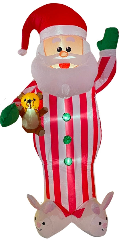 Inflable santa con pijama
