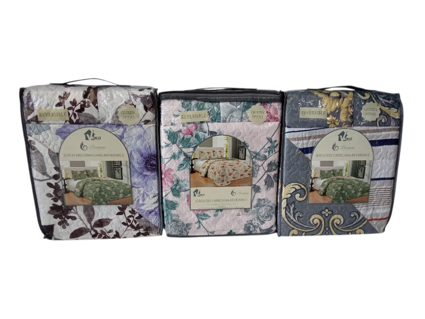 CUBRECAMA CON 2 FUNDAS QUEEN 000900
