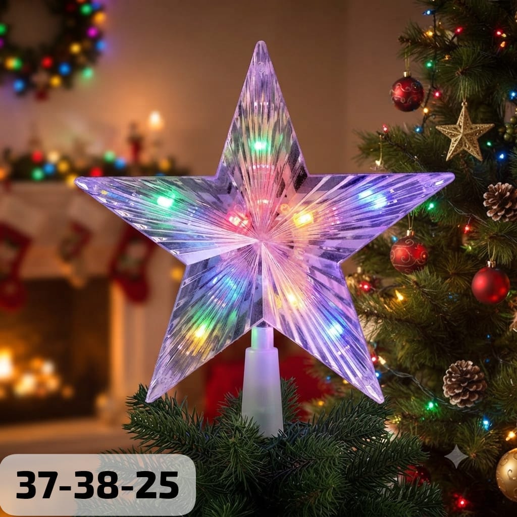 Estrella navideña multicolor