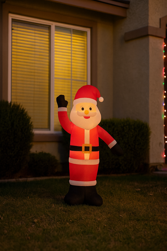 Inflable santa saludando