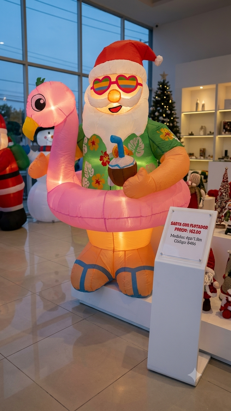 Inflable de Santa con flotador 180cm