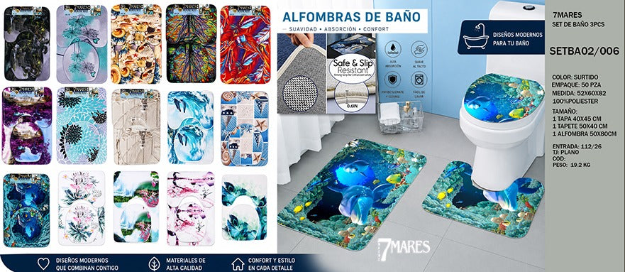 Set de baño 3 piezas