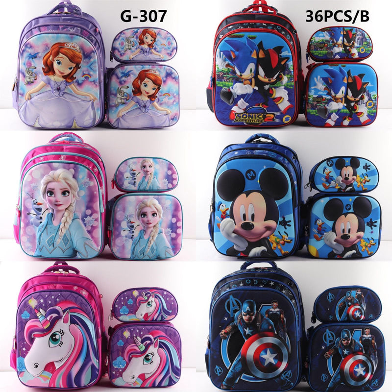 Trío de mochila Disney