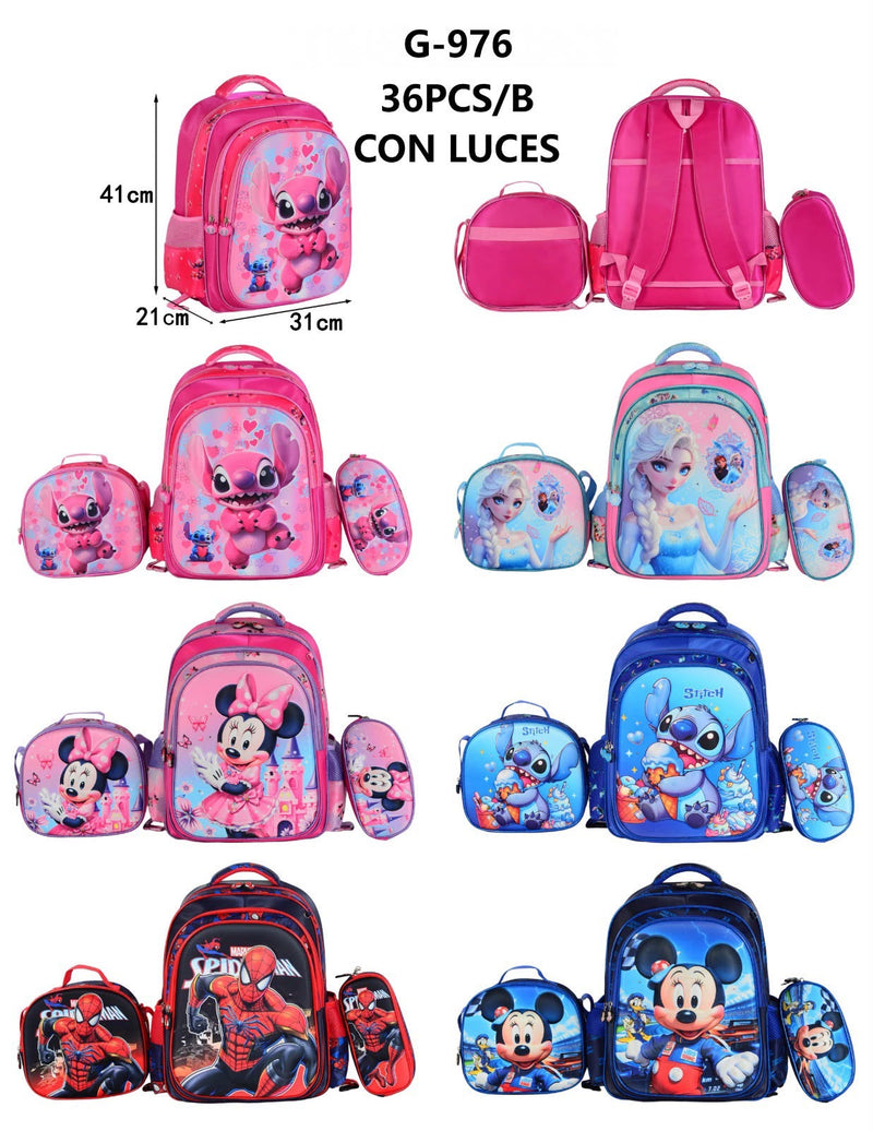 Trío de mochila Disney