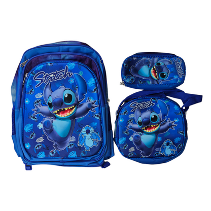 Mochila de luz 3pcs Stitch