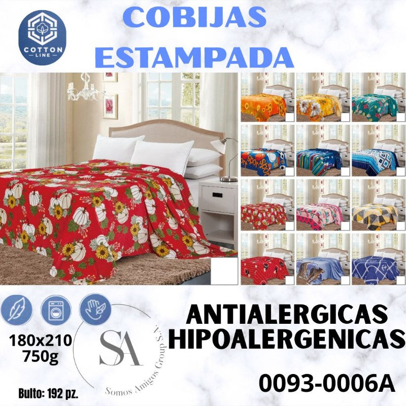 Cobija Estampada 180x210cm 750g