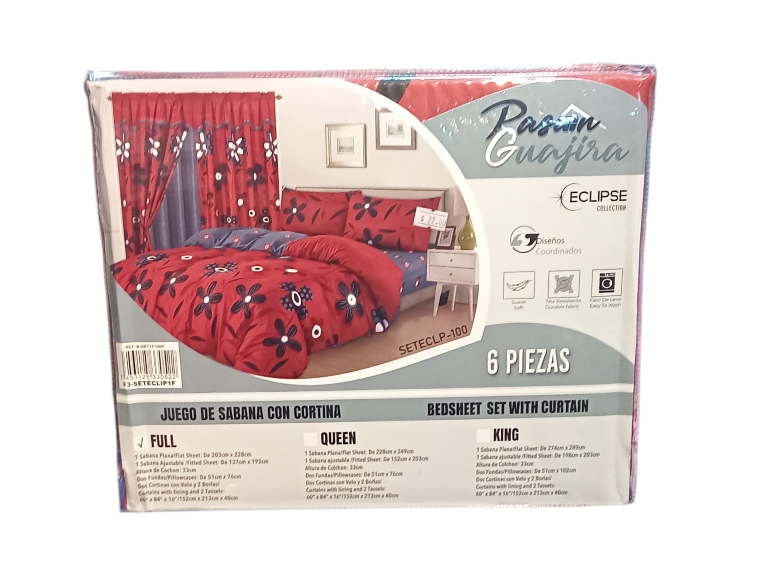 SABANA/CORTINA FULL 6PZ 0020