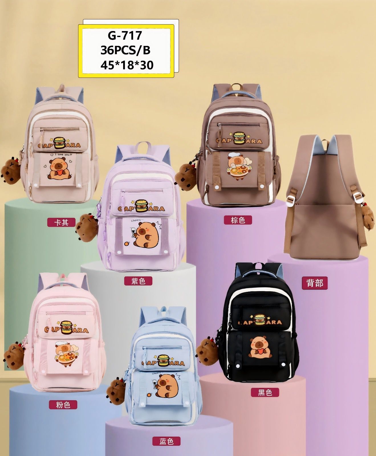 Mochila con llavero Capybara