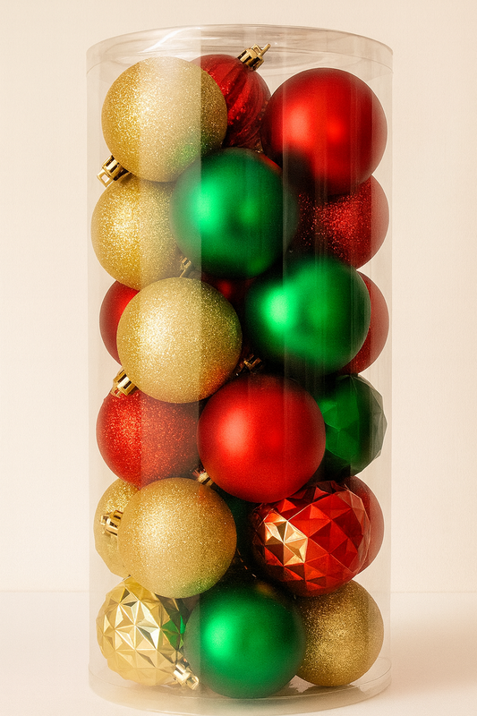 Bolas navideñas 24 pcs 6cm