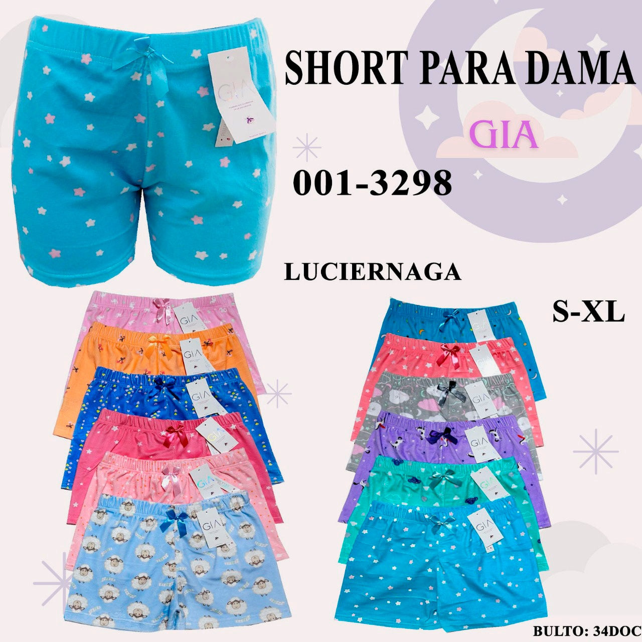 Short pijama luciernaga
