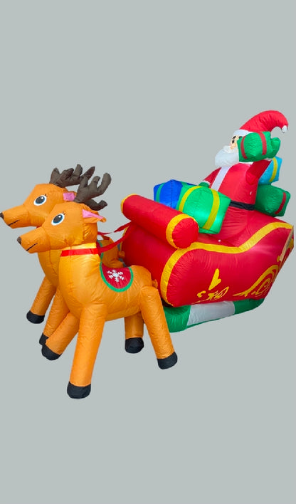 Inflable santa 2 renos