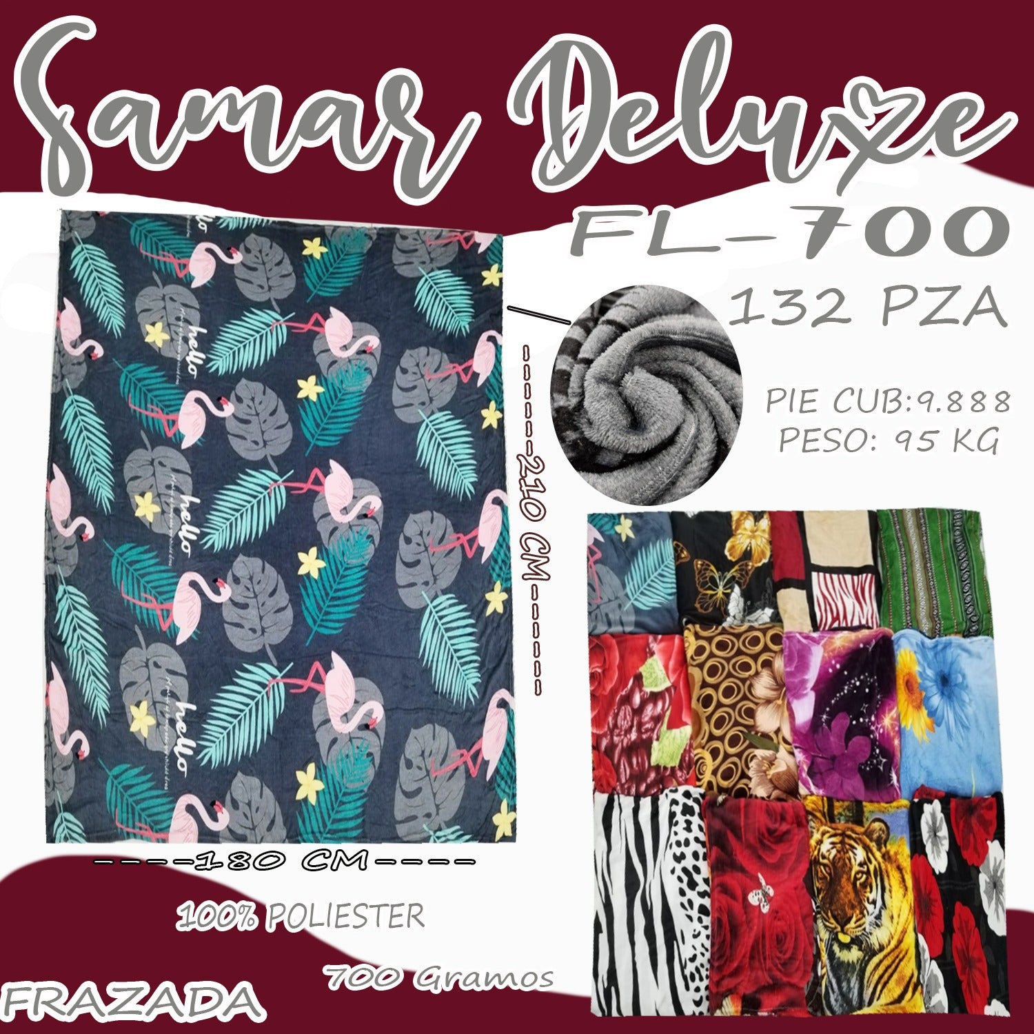 Frazada peluche 700g