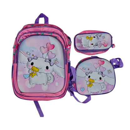 Trio de mochila con luz