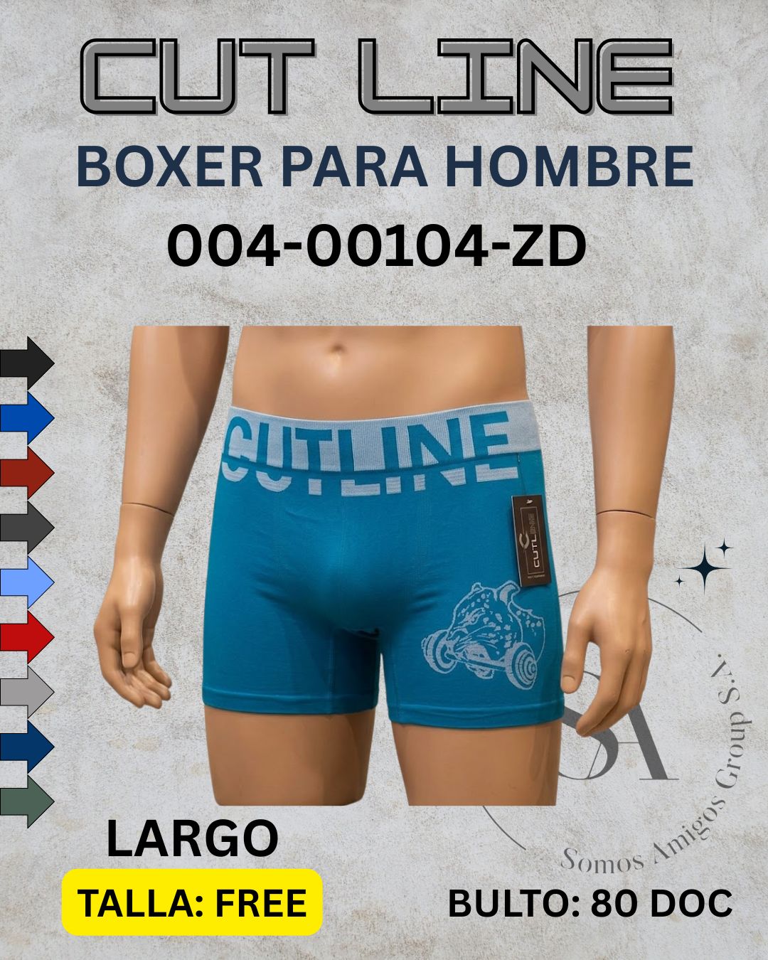 BOXER PIERNA LARGA PARA CABALLERO