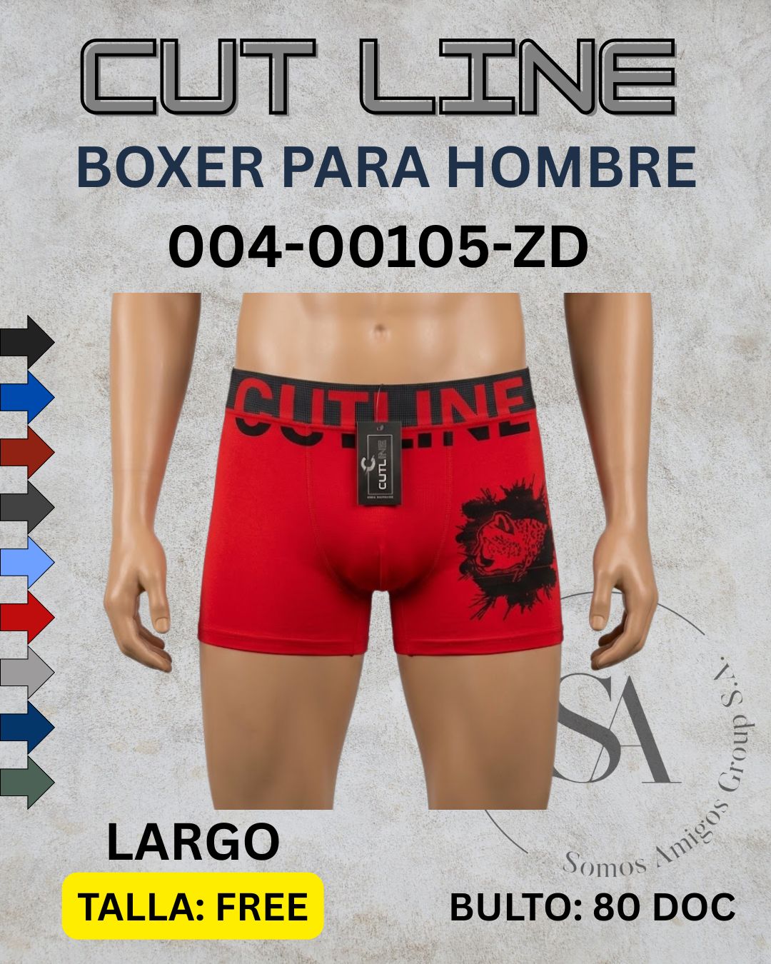 BOXER PIERNA LARGA PARA CABALLERO