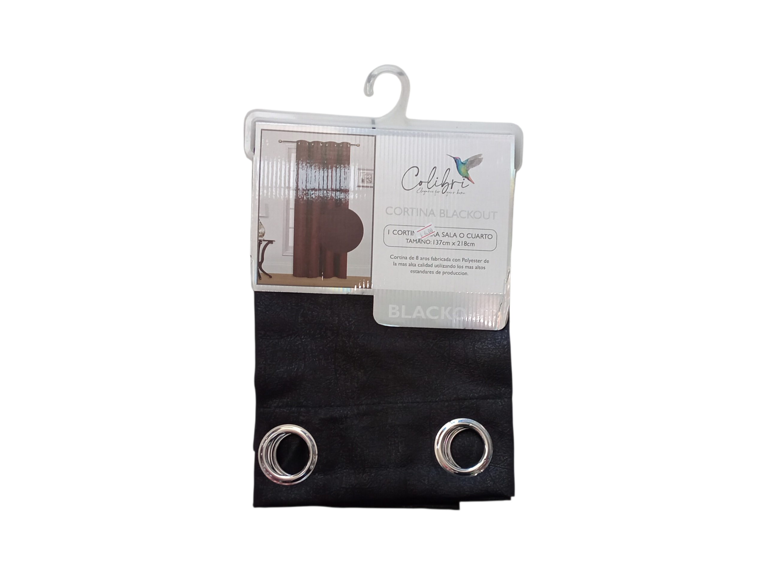 CORT-1176 CORTINA CLACKOUT RELIEVE 1PCS ANILLOS